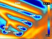 Die verschiedenen Temperaturbereiche bei einer Thermografiemessung